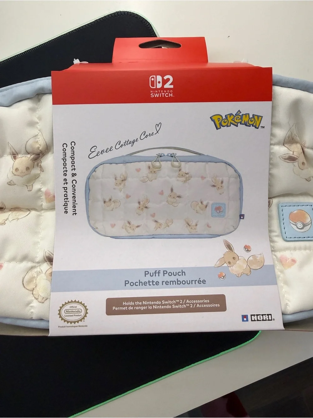 Switch 2 Accessory: Case - HORI Puff Pouch Eevee: Officially Licensed BRAND NEW
